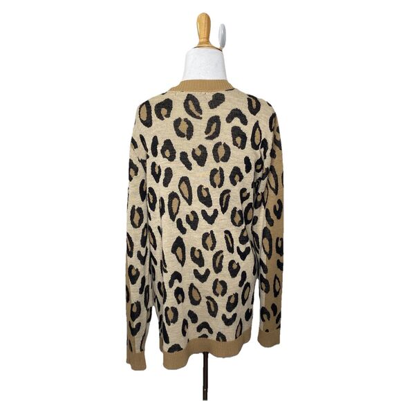 APT. 9 Leopard Print  Long Sleeve Open Front Cozy Cardigan Size Large Womens - Picture 3 of 7